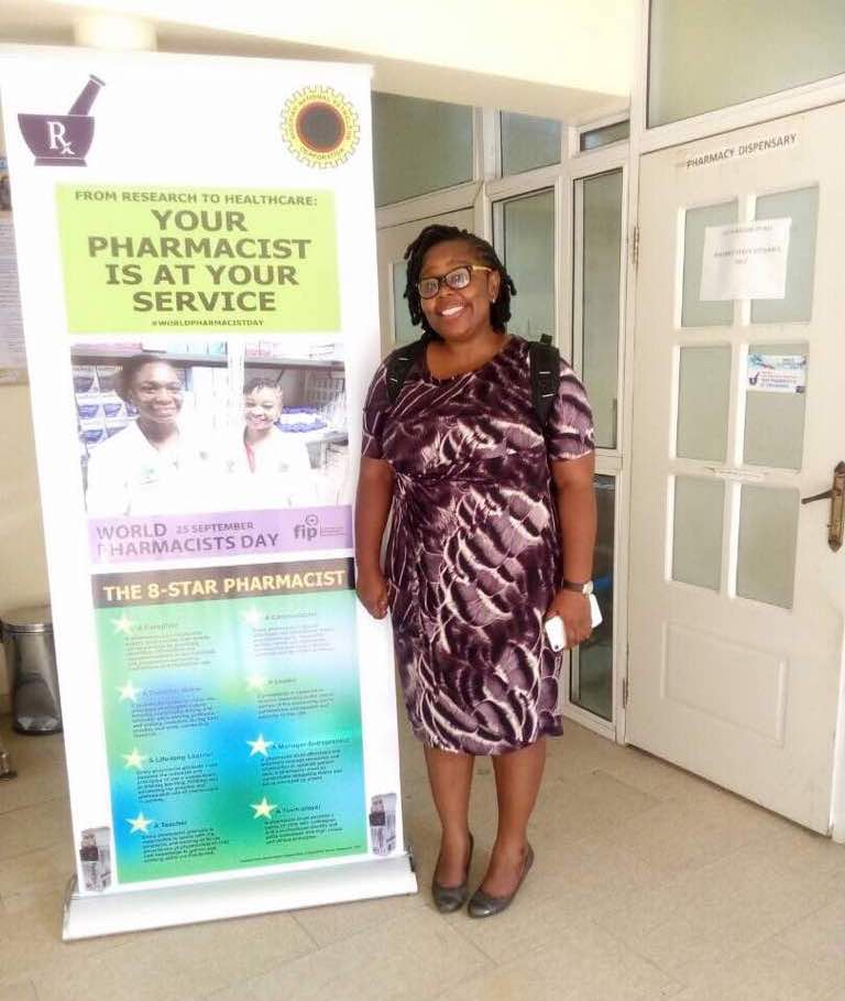 Atai Okokon posing on World Pharmacists Day