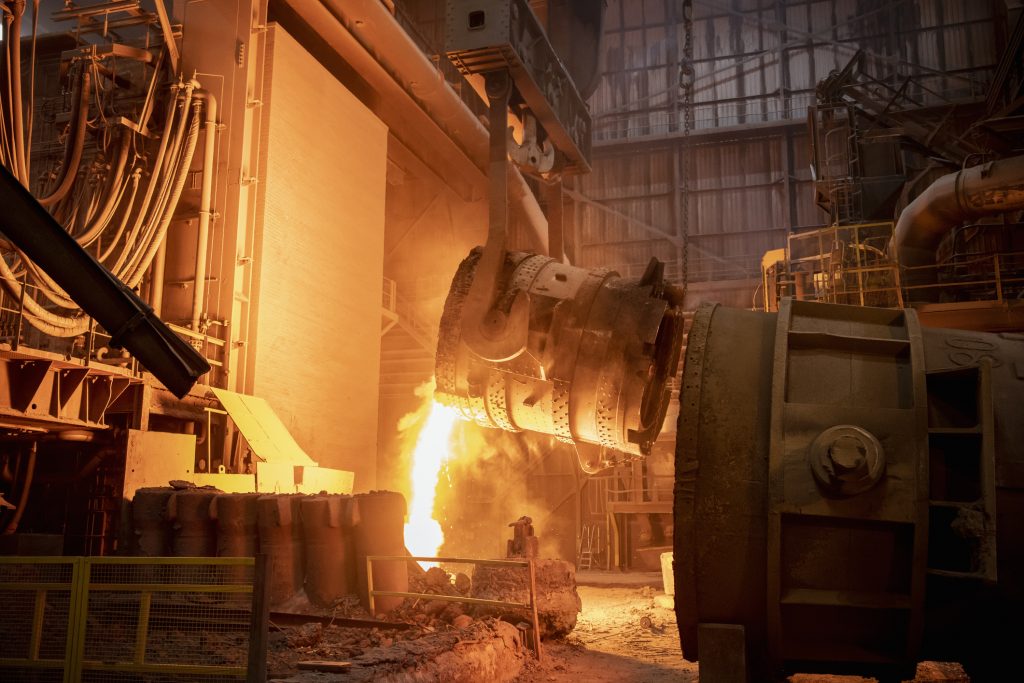 Blast furnace at a steel maker
