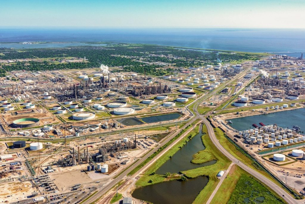 Sky view of Houston refinery